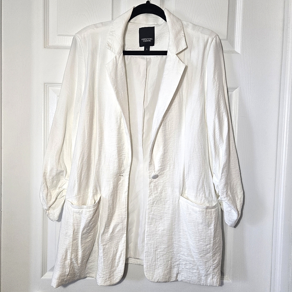 Simply Vera Vera Wang White Blazer L